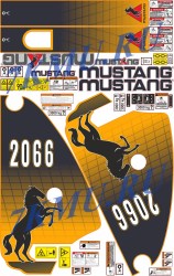 Набор стикеров на мини-погрузчик Mustang 2066
